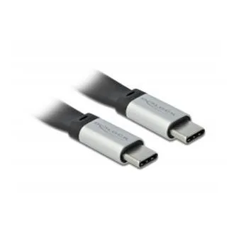 Delock Cablu panglică plată USB 3.2 Gen 2, FPC, USB Tip-C la USB Tip-C, 13 cm, PD 5 A E-Marker Delock Cablu panglică plată USB 3.2 Gen 2, FPC, USB Tip-C la USB Tip-C, 13 cm, PD 5 A E-Marker