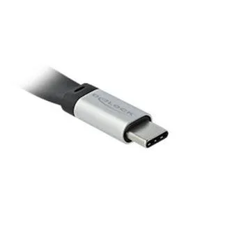 Delock Cablu panglică plată USB 3.2 Gen 2, FPC, USB Tip-C la USB Tip-C, 13 cm, PD 5 A E-Marker Delock Cablu panglică plată USB 3.2 Gen 2, FPC, USB Tip-C la USB Tip-C, 13 cm, PD 5 A E-Marker