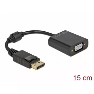 Delock DisplayPort 1.2 masculin la VGA feminin pasiv negru