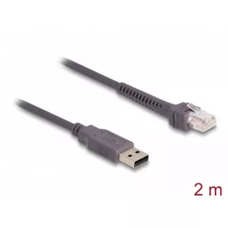 Cablu Delock de la interfața RJ50 la USB 2.0 Type-A la cititorul de coduri de bare, 2 m