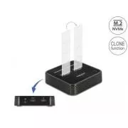 Delock stație de andocare M.2 pentru 2 x SSD M.2 NVMe PCIe cu funcție de clonare