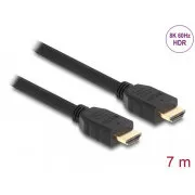 Cablu HDMI de mare viteză Delock, 48 Gbps, 8K 60 Hz, negru, 7 m