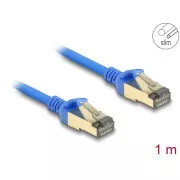 Delock Cablu de rețea RJ45, Cat.8.1, F/FTP, subțire, 1 m, albastru