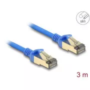 Delock Cablu de rețea RJ45, Cat.8.1, F/FTP, subțire, 3 m, albastru