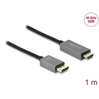 Cablu Delock de la DisplayPort 1.4 activ la HDMI, 4K, 60 Hz (HDR), 1 m