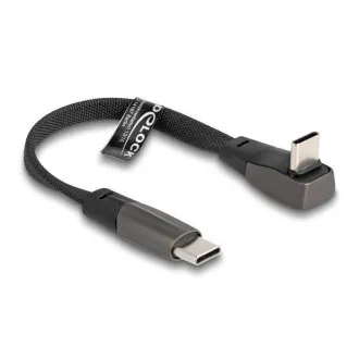 Delock Cablu panglică plată USB 2.0 Conector USB Type-C mascul la conector USB Type-C mascul, unghi drept