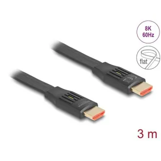 Delock Cablu bandă plat HDMI de mare viteză 48 Gbps 8K 60 Hz 3 m