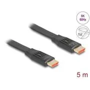 Cablu panglică plată HDMI de mare viteză Delock, 48 Gbps, 8K, 60 Hz, 5 m