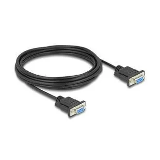 Cablu de interfață serială Delock RS-232 D-Sub9, mamă-mamă, lungime 5 m Cablu de interfață serială Delock RS-232 D-Sub9, mamă-mamă, lungime 5 m