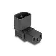 Adaptor de alimentare Delock IEC 60320 - C14 la C13, ștecher/priză, 2.5 A, 90°, unghi drept