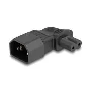 Adaptor de alimentare Delock IEC 60320 - C14 la C7, mufă/priză, 2.5 A, 90°, unghi drept