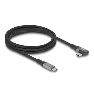 Cablu USB Delock 20 Gbps unghi drept stânga/dreapta USB PD 3.1, gamă extinsă de putere 240 W, 2 m