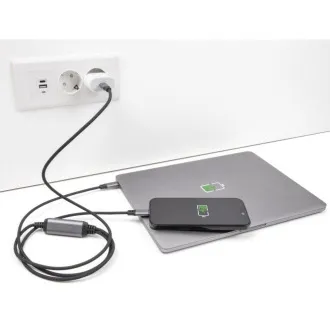 Cablu USB-C™ în Y Delock 1 x tată la 2 x tată PD 3.0, Smart Power Delivery 100 W, 1,2 m