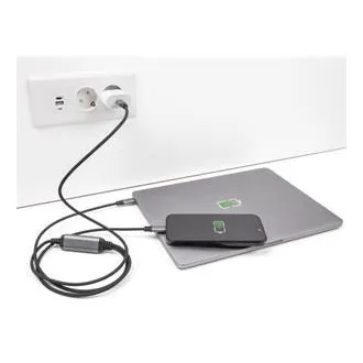 Cablu USB-C™ în Y Delock 1 x tată la 2 x tată PD 3.0, Smart Power Delivery 100 W, 1,2 m
