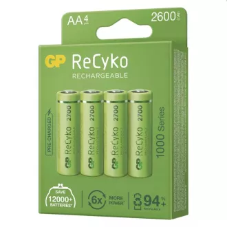 GP AA ReCyko 2 600 mAh, reîncărcabilă, (HR6), 4 buc PP