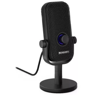 Microfon Endorfy Solum Voice S/ cu fir / iluminare de fundal RGB / filtru pop-up / mufă de 3,5 mm / USB-C / negru