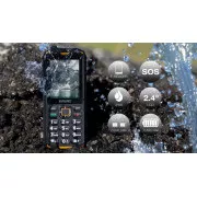 EVOLVEO StrongPhone X5, telefon rezistent la apă, rezistent la apă, Dual SIM, negru-portocaliu