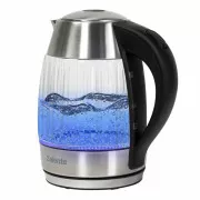 Salente StripeGlass, ceainic electric de 1,8 l, oțel inoxidabil/glass, iluminare din spate albastră