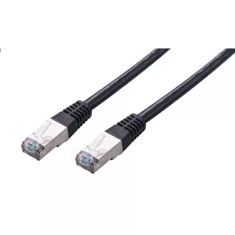 C-TECH Patchcord Cat5e, FTP, negru, 0.25m