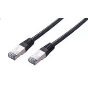 C-TECH Cablu patchcord Cat5e, FTP, negru, 2m