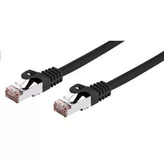 C-TECH Patchcord Cat6, FTP, negru, 1m