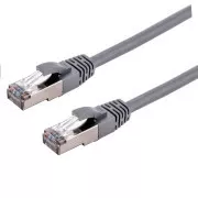 C-TECH Patchcord Cat6a, S/FTP, gri, 0.25m