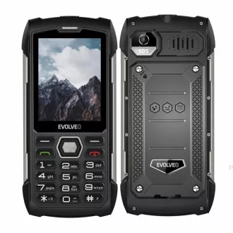 EVOLVEO StrongPhone H1, 2,8" rezistent la apă/2xSIM/2px/micro SDHC/5000mAh/negru-argintiu