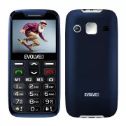 EVOLVEO EasyPhone XR, telefon pentru seniori cu suport de încărcare, 2.3" 320 x 240/1xSIM/0.3Mpx/microSDHC/1000 mAh/albastru