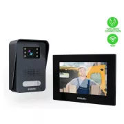 Telefon video cu fir EVOLVEO DoorPhone AP1-2 cu aplicație negru