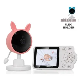 Monitor video pentru bebeluși EVOLVEO Baby Monitor N3, roz - Utilizat