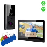 EVOLVEO DoorPhone AHD10, Kit videointerfon WiFi pentru acasă cu control ușă și RFID, Monitor negru de 10", 32GB