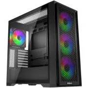 EVOLVEO Rhino, carcasă eATX/ATX, 4 ventilatoare ARGB de 120 mm, panou lateral din sticlă securizată + panou frontal din plasă
