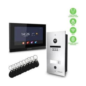 EVOLVEO DoorPhone ID-1, videointerfon cu 2 fire, compatibil cu RFID, amprentă și cameră ONVIF EVOLVEO DoorPhone ID-1, videointerfon cu 2 fire, compatibil cu RFID, amprentă și cameră ONVIF