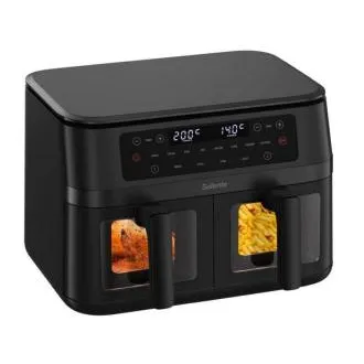 Salente DoubleAir, friteuză cu aer cald dublă, 11 l, neagră