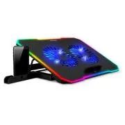 EVOLVEO CoolPro, suport de răcire pentru laptop, 2 ventilatoare, iluminare din spate RGB, negru