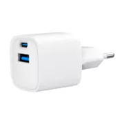 Încărcător USB Gembird, 2 porturi, 20W, încărcare rapidă, alb