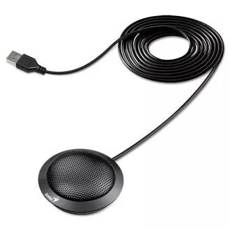 Microfon Genius MIC-100U, cu fir, desktop, conferinta, omnidirectional, sensibilitate -52.5dB, USB, 2m, negru