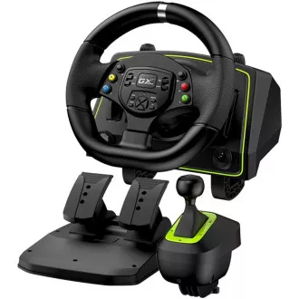 Genius GX Gaming SpeedMaster X2, volan, pedale, schimbător, pentru PC, PS3, PS4, PS5*, Xbox One, Xbox Series X și Xbox 360 Genius GX Gaming SpeedMaster X2, volan, pedale, schimbător, pentru PC, PS3, PS4, PS5*, Xbox One, Xbox Series X și Xbox 360