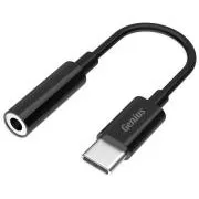 Genius ACC-C100, Reducere, mufa USB-C, mufa jack de 3,5 mm, 10 cm, negru