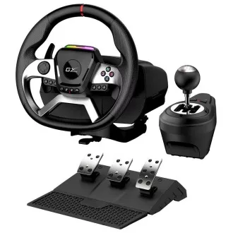 Genius GX Gaming SpeedMaster X5 FF Pedale pe volan Schimbător pentru PC PS4 Xbox One Vibrație Negru Argintiu