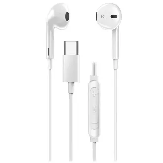 Genius HS-M365 alb, Căști, cu fir, in-ear, microfon, control volum, USB-C, alb Genius HS-M365 alb, Căști, cu fir, in-ear, microfon, control volum, USB-C, alb