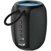Boxă Genius SP-915BT, wireless, Bluetooth, 5W, iluminare din spate LED, USB-C, autonomie baterie până la 6 ore, microfon, suport Copilot, gri-negru