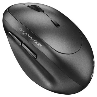 Genius Ergo 8350S, Mouse, wireless, optic, vertical, 2400 DPI, 6 butoane, silențios, Copilot, 2.4 GHz, Bluetooth 5.3, gri