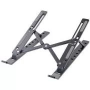 Genius G-Stand M250, Stand, pentru laptop, tabletă și telefon, reglabil, pliabil, capacitate de încărcare 15 kg, aluminiu, gri