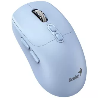 Mouse Genius NX-8080S BT, wireless, optic, 1600DPI, 7 butoane, silențios, Copilot, 2.4GHz, Bluetooth 5.3, albastru