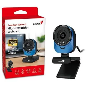 Genius FaceCam 1000X Q, cameră web, HD 720p, microfon, USB 2.0, albastră Genius FaceCam 1000X Q, cameră web, HD 720p, microfon, USB 2.0, albastră