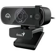Cameră web Genius FaceCam OPEN, Full HD 1080p, Windows Hello, autofocus, senzor de 5 Mpx, capac de confidențialitate, USB/USB-C, neagră