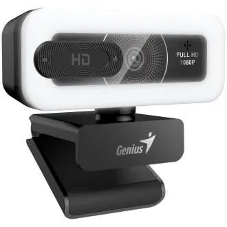 Cameră web Genius FaceCam Light, Full HD 1080p, iluminare LED, microfon încorporat, capac de confidențialitate, USB/C, neagră Cameră web Genius FaceCam Light, Full HD 1080p, iluminare LED, microfon încorporat, capac de confidențialitate, USB/C, neagră