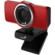 Genius ECam 8000, cameră web, Full HD 1080p, microfon, USB-C, USB-A, roșie