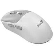 Genius NX-8260S BT, Mouse, wireless, optic, 2400DPI, 6 butoane, silențios, reîncărcabil, Copilot, Bluetooth + 2.4GHz, alb-gri
